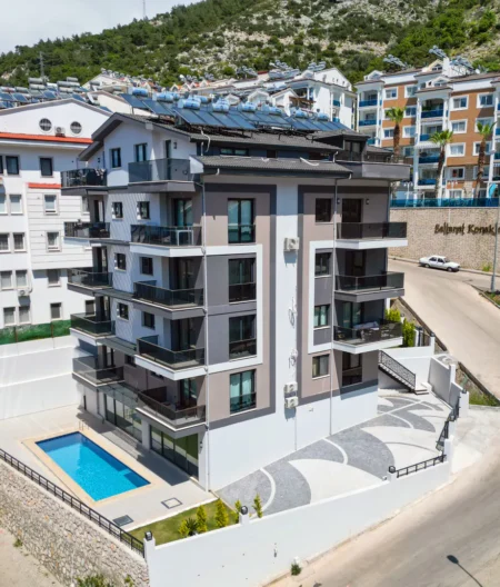 Melisa Apartments Fethiye - havuzlu modern apartman, havadan gorunum