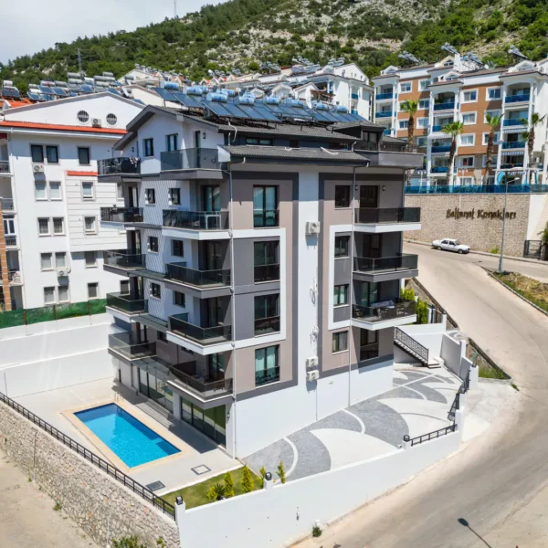 Melisa Apartments Fethiye - havuzlu modern apartman, havadan gorunum