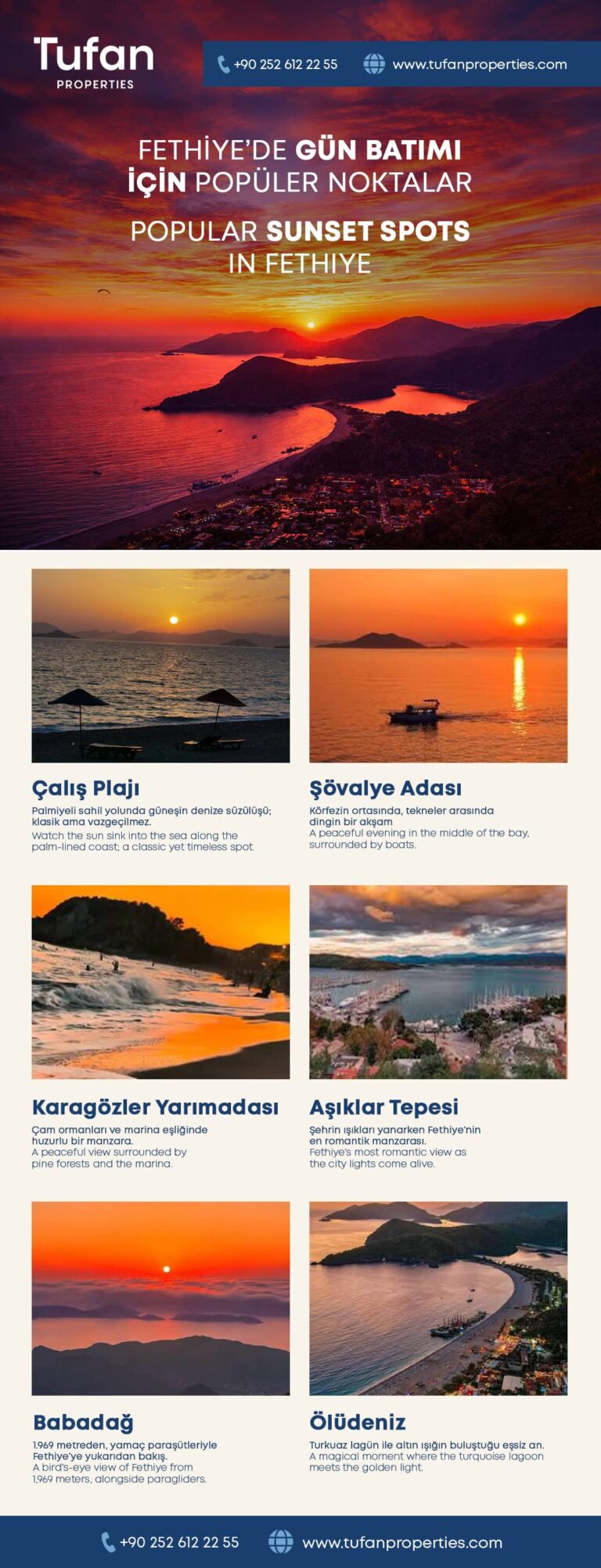 Populaire plekken om de zonsondergang in Fethiye te bekijken